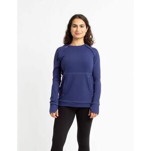 Care + Wear Oscar de la Renta size Large Chemotherapy Port Access Hoodie Blue